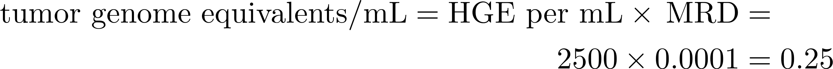 Formula for Interpreting the MRD (ctDNA) Value